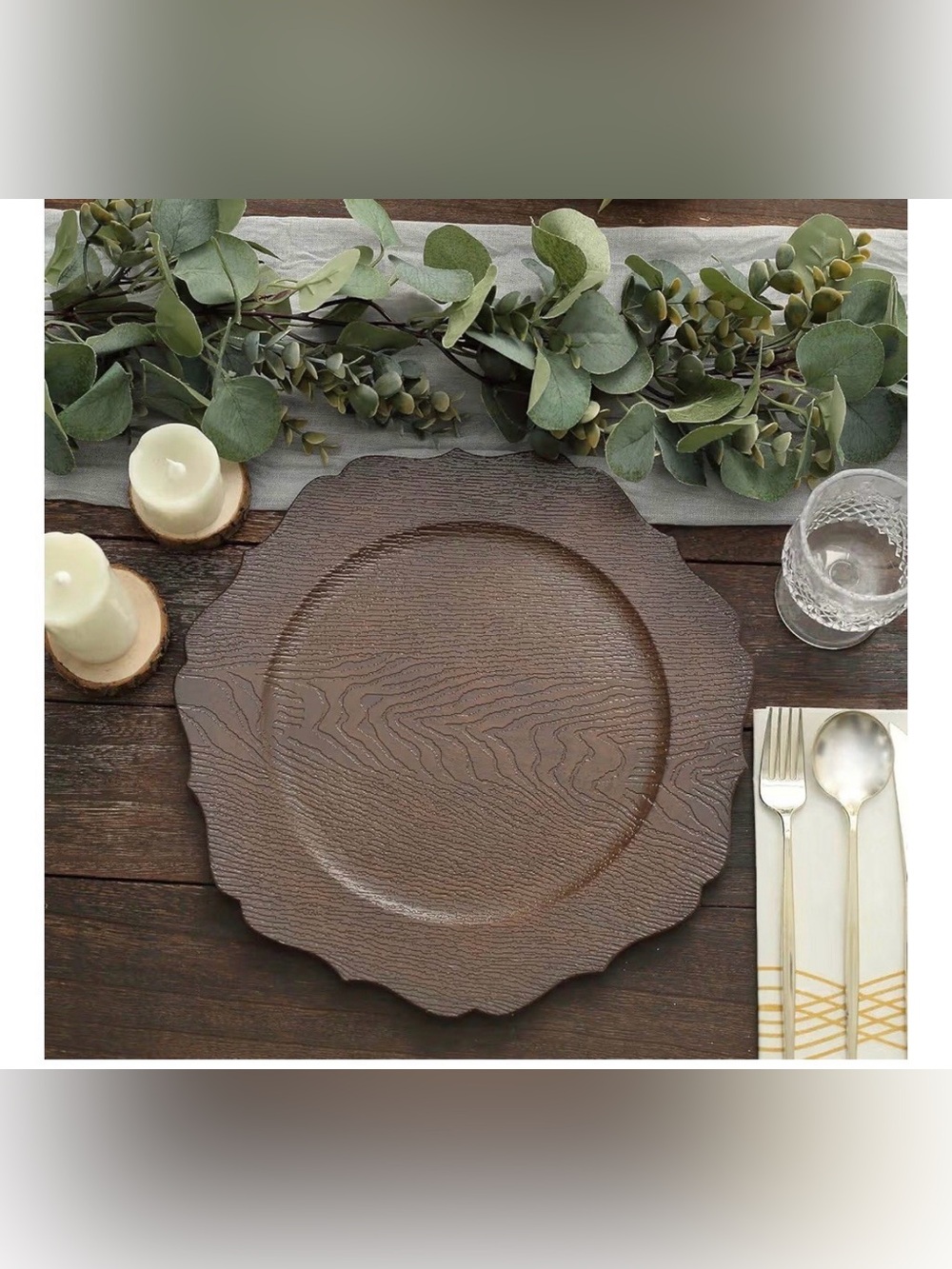 Efavormart 12-Pack Acrylic Charger Plates 13" Round
